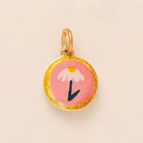 European-American Dopamine Pendant: Rose, Tulip, Heart, Bow, Four-leaf Clover Drip Oil Charm pink