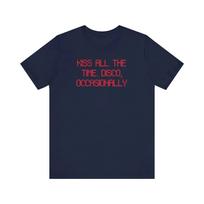 Harry Styles Album Kiss All The Time Disco Occasionally Same Style Print T-shirt Men Women Polyester Summer New Tees Oversized Tops 3XL brown
