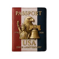 PU Leather Passport Holder Multi-Function ID Card Wallet For Travel beige