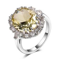 Nasiya Citrine Gemstone Rings For Women Jewelry Ring Wedding Anniversary Paty Gift 7