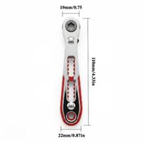 Compact 36-Tooth Ratchet Wrench with Adjustable Forward/Reverse Screwdriver for Tight Spaces (6.35mm) white