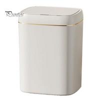Office Waste Bin with Motion Sensor Smart Trash Can, 4 Mode Automatic Open Lid Garbage Space Saving Can Rechargeable Battery, 11/13 L Plastic D platina
