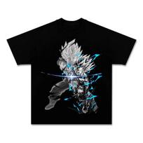 Dragon Ball VEGETA Anime Printing T-shirt Men's Clothing Women's Harajuku Short Sleeve T-shirt 2026 Summer Cotton T Shir S gray