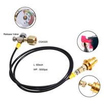 Quick Connect SodaStream Terra DUO Art to External Co2 Tank Adapter 1.5m Hose Kit W21.8-14 Or CGA320 With Gauge Quick Disconnect CGA320 Black black