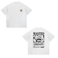 Anime Manga One Piece Printed T Shirts Men Women Oversized Streetwear Y2k Retro Luffy Graphic Short Sleeve Casual Y2k Female Male Clothing XL white