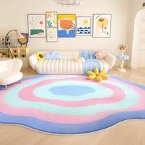 Dopamine Color Carpets for Living Room Irregular Shapes Bedroom Decor Plush Carpet Washable Bedside Floor Mat Cloakroom Soft Rug 80x160cm white