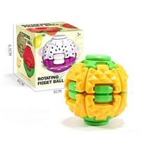 Press The Gyro Ball Decompression Toy The New And Strange Fingertip Gyro  Play Cross-Border Fruit Spinning Ball yellow