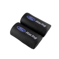 1/2PCS For Ford Focus Fiesta Kuga Ranger Mondeo Escape Mustang Smax Car Logo Headrest Neck Head Support Pillow Auto Accessories
