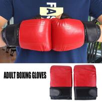 1Pair/Set Adult Boxing Fighting Muay Thai Sparring Punching Kickboxing Grappling Sandbag Gloves red