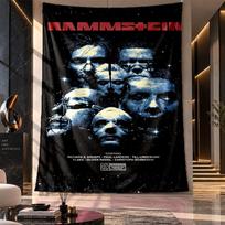 Wall Hanging Tapestry,Rammstein Printed Fabric Backdrop For Dorm Room Party Decoration 100cmx150cm gray