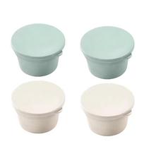 Sulankstoma silikoninė dėžutė tešlos kildinimui su sandariu dangčiu Picos tešlos kildinimo dėžutė Duona 4 Pcs/Set gray