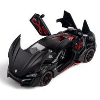 1:24 Hypersport Alloy Sports Cars Models Diecast Toys Doors Opened Sound Light Pull Back Vehices Gifts juoda