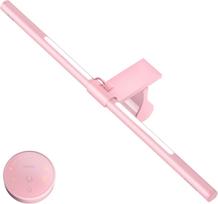 Quntis Monitor Light 40cm with Indirect Wireless Remote Asymmetrical Beam Monitor Mount Pink Backlight, Lighting, Control, Angle, Anti-Reflective, rožinė