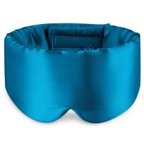 100% šilko miego kaukė akių kaukė blokuojanti šviesą minkšta paminkštinta kelioninė pagalba miegui miego pleistras Slaapmasker tamsiai mėlyna spalva