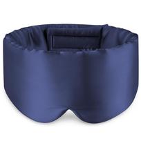 100% šilko miego kaukė akių kaukė blokuojanti šviesą minkšta paminkštinta kelioninė pagalba miegui miego pleistras Slaapmasker blue