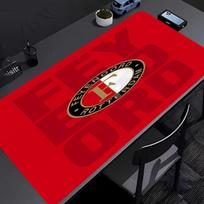 Feyenoord Rotterdam logotipas Pelės kilimėlis - Neslystantis guminis pagrindas, Lygus paviršius darbui, žaidimams, biurui ir namams, Stalo pelės kilimėlis 30cmx60cm red