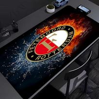 Feyenoord Rotterdam logotipas Pelės kilimėlis - Neslystantis guminis pagrindas, Lygus paviršius darbui, žaidimams, biurui ir namams, Stalo pelės kilimėlis 30cmx60cm