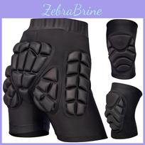 Pants With Skating Hip Eva Shock Absorption Unisex Outdoor Sports Gear Black elbow guard xl (140-180 lbs) white