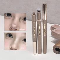 Kakashow Nose Shadow Contour Pen with Sumdge Brush Smooth Cream Texture Natural 3D Facial Contour Stick white