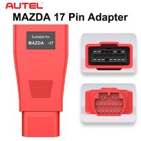 Autel For MAZDA 17 Pin Adapter Car Diagnostic OBD Adapter For Mazda 17Pin to 16Pin, Work with Autel Scanner MK808, MS906, MS908