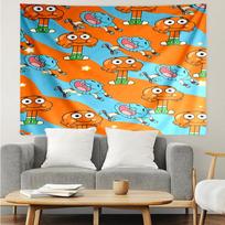 The-Amazing-World-of-Gumball Print Tapestry, Backdrop, Easy Setup, Ideal for Bedroom, Office & Living Room, with Aesthetic Wall Hanging Decor. 100cmx150cm