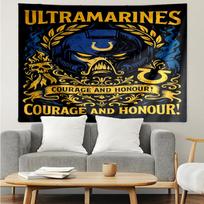 Warhammer 40k Print Tapestry, Backdrop, Easy Setup, Ideal for Bedroom, Office & Living Room, with Aesthetic Wall Hanging Decor. 130cmx150cm