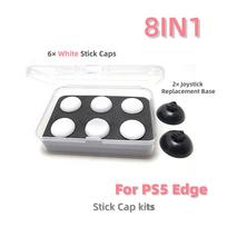 Mygtukų Modulis/Mygtukų Dangteliai PS5 Edge Žaidimams Anti-Drift Elektromagnetiniai 3D Analoginiai Vairasvirtės Anglies Plėvelė/TMR Magnetiniai Vairasvirtės 1 8IN1 White Cap kits China gray