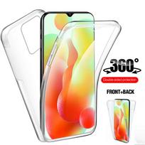 Priekinis + galinis 2in1 viso kūno apsauga Minkštas TPU + kompiuterio telefono dėklo dangtelis, skirtas Samsung A04S A14 A24 A34 A54 A05 A05S S23 S24, skirtas Redmi 12 12C 13C XiaoMi 13T / 13T Pro gryna
