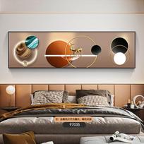 Šiaurės šalių šviesios prabangios geometrijos drobės tapyba Nauji kinų stiliaus aukso elnio plakatai ir spaudiniai, skirti svetainės dekoravimui 40x120cm Unframed derliaus aukso spalva