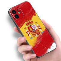 Ispanijos herbo vėliavos telefono dėklas, skirtas Apple iPhone 14 13 12 Mini 11 Pro Max 7 8 XR X XS 7 8 Plus SE 2020 2022 juodas dangtelis iPhone 14 Pro yellow