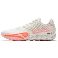 Anta Shunxi 2 Peach Nitrogen Technology Shock Absorption Wear Resistant Breathable Low Top Basketball Shoes Men sneaker White Orange 912521110Q-2 43 white
