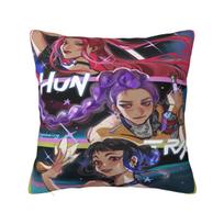 K-pop Demon Hunters Saja Boys Printing Pillowcases Cushion Cover Pillow Covers Warm Home Decoration Square Multi Size 12x12Inch blue