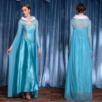 Helovino princesės suknelė Suaugusiųjų kostiumas Frozen Elsa Elsa Princesės Elsa suknelė Cosplay Makiažas Šokis XL gray