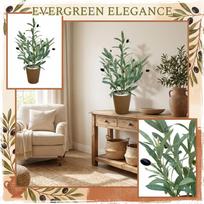 Small Artificial Olive Tree Bonsai, Indoor And Outdoor Olive Tree Decorations One Size beige