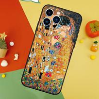 The Kiss Gustav Klimt Painting Phone Case For iPhone 17 Pro Max 16 14 13 12 11 15 Pro Max Plus 12 13 Mini 16e 17 Air Cover iPhone 16 Plus black