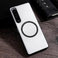 Prabangus PU odos belaidžio įkrovimo magnetinis dėklas, skirtas Sony Xperia 10VII 1IV 5III 1VI 10V 1V 5V 10VI 5VI 1VII, atsparus smūgiams galinis dangtelis Sony Xperia 5 III black