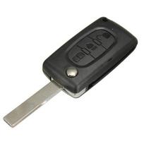 3 mygtukų sulankstomas automobilio raktų pakabuko korpuso dangtelis Citroen C2 C3 C4 C5 C6 C8 black