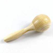 Large Beech Wood Sand Shaker for Children's Grip Training and Orff Percussion beige