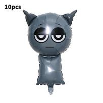 Sprunki Aluminum Foil Balloons With Unique Shapes For Kids Birthday And Camping Decor Gray gray