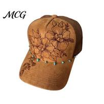 Festival Cowboy Hat Baseball Cap, Breathable Suede with Mesh Back, Adjustable Southwestern Style Buckle Fit Floral for Country Concerts Rodeos black
