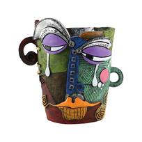 Artistic Abstract Face Planter Inspired Famous Artists Handcrafted With Drainage Hole For Plant Care Vibrant Indoor Outdoor