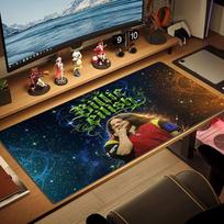 Billie Eilish Large Size Mouse Pad Large Gaming Table Cushion Non-slip Laptop Tablet Big Mousepad XXL Mat Mini PC Playmat With Lock edge 30cmx60cm(11.8x23.6inch) brown