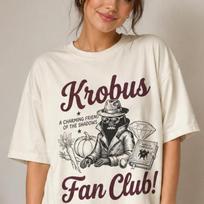 Krobus Fan Club T-shirt | Stardew Valley Comfort Colors Tee | Gift for Cozy Pixel Art Gamer Fan Merch S white