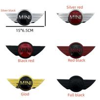 1 vnt. 3D metaliniai automobilio lipdukai bagažinės kėbulo emblema ženkliukas apdaila Auto Mini Cooper Countryman Clubman JCW F55 F56 R55 R56 R60 F60 Full black black