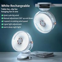 Xiaomi New 3 in 1 Portable Mini Clip Fan Rechargeable Air Circulator Wireless Electric Fan With Led Light Clip-on Home handheld Fan balta