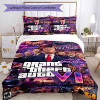 Grand Theft Auto Customize Text Bed Linens Design for Bedrooms Wrinkle Resistant Home Decor Perfect Gift for Valentine’s Wedding Birthday 180cmx210cm