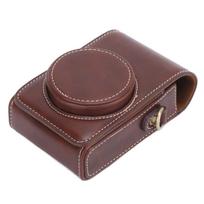 Retro Camera Case Bag PU Leather Cover with Shoulder Strap for Ricoh GR GR2 GR3 CameraCoffee Color ruda
