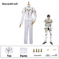 Jojo Keisti Nuotykiai Bruno Buccellati Cosplay Kostiumas Su Minkštu Audiniu Anime Gerbėjams XXXL white