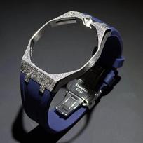 Nerūdijančio plieno laikrodžio korpusas, tinkantis Swatch Royal Pop serijai, smėliu apdorotas paviršius, su nerūdijančio plieno ir silikoniniu dirželiu (pasirinktinai) black