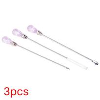 2026 New Epoxy Resin Defoaming Tool Set 3 Pieces Bubbles Remover Needle Stirring Spoon Jewelry Candle Craft Accessory rožinė